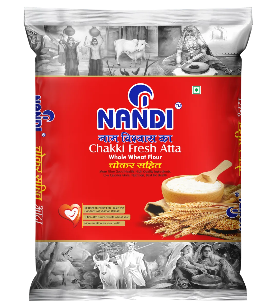 Nandi Chakki Fresh Atta - Whole Wheat Flour